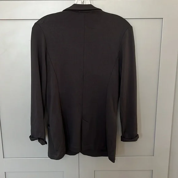 {Le Lis}Sz S Black French Terry Cloth Single Button Closure Blazer - Picture 5 of 7